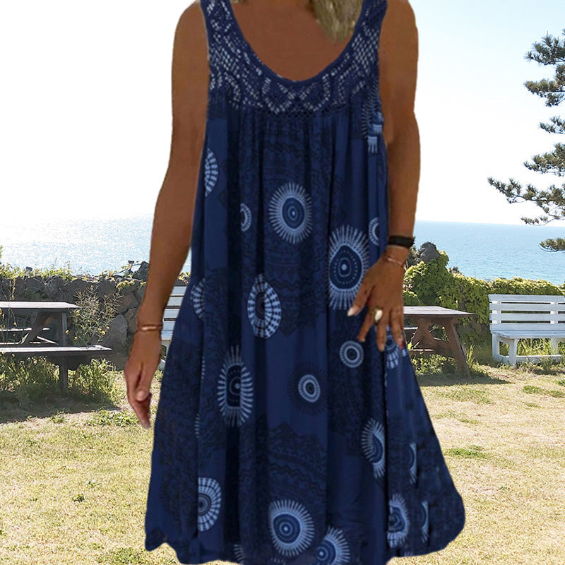 Claudia | Vestido Veraniego Estampado Sin Mangas