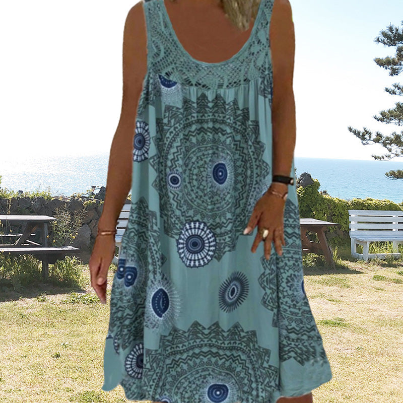 Claudia | Vestido Veraniego Estampado Sin Mangas