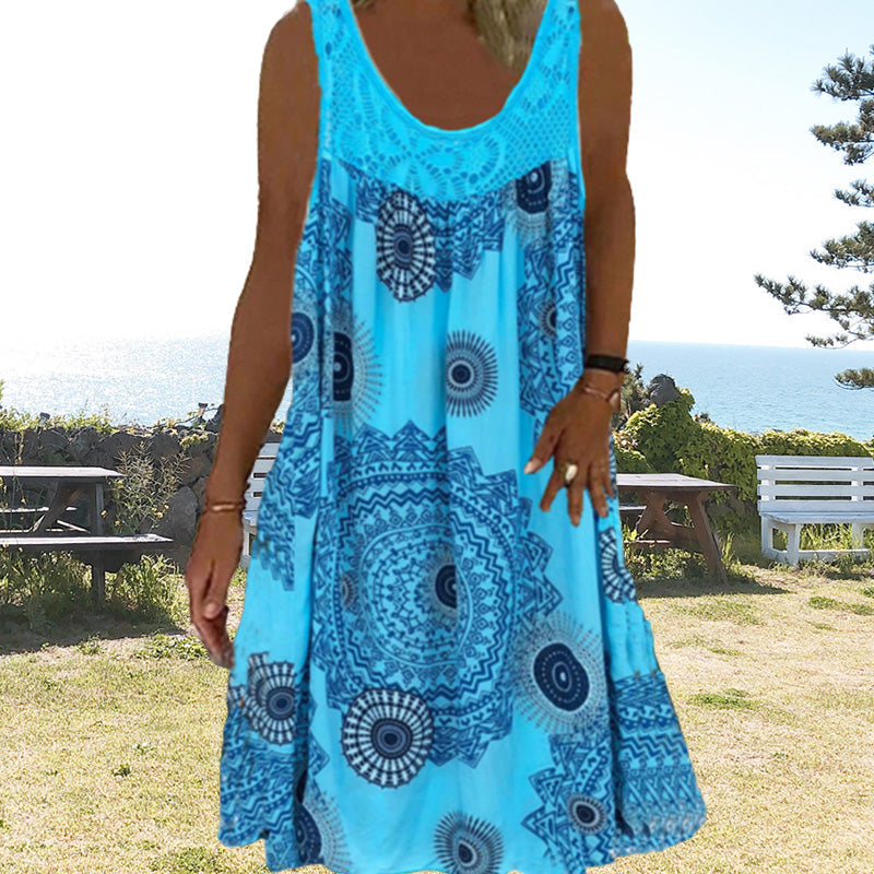 Claudia | Vestido Veraniego Estampado Sin Mangas