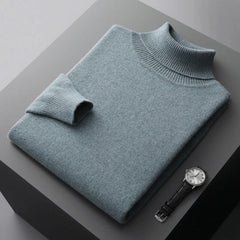Lázaro | Suéter Elegante de Cuello Alto de Punto Refinado