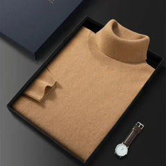 Lázaro | Suéter Elegante de Cuello Alto de Punto Refinado