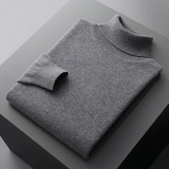 Lázaro | Suéter Elegante de Cuello Alto de Punto Refinado