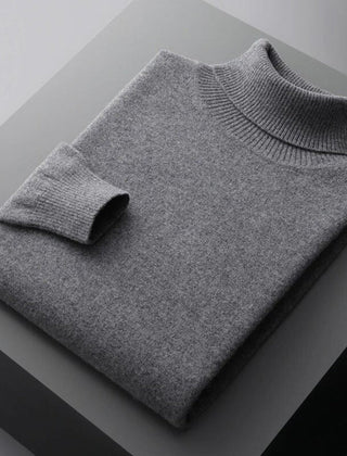 Lázaro | Suéter Elegante de Cuello Alto de Punto Refinado