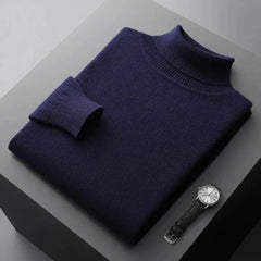 Lázaro | Suéter Elegante de Cuello Alto de Punto Refinado