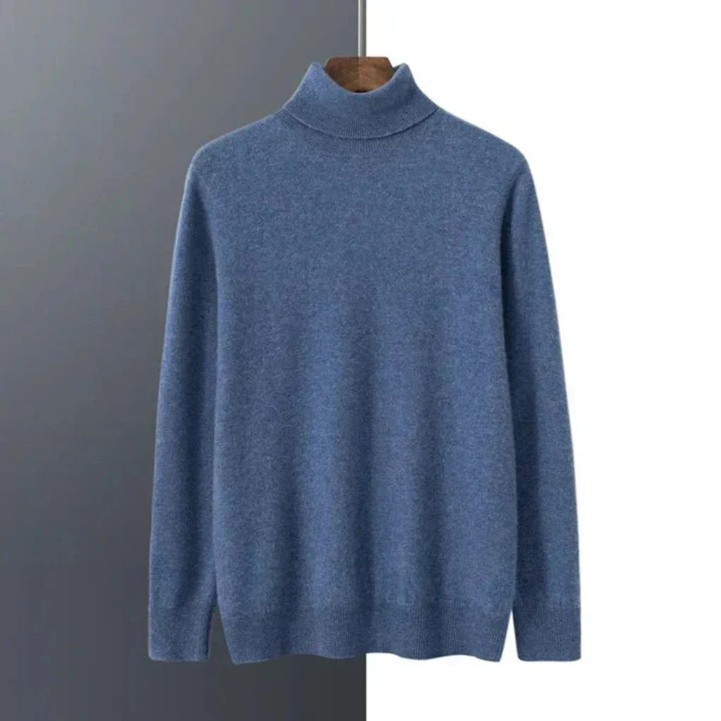 Lázaro | Suéter Elegante de Cuello Alto de Punto Refinado