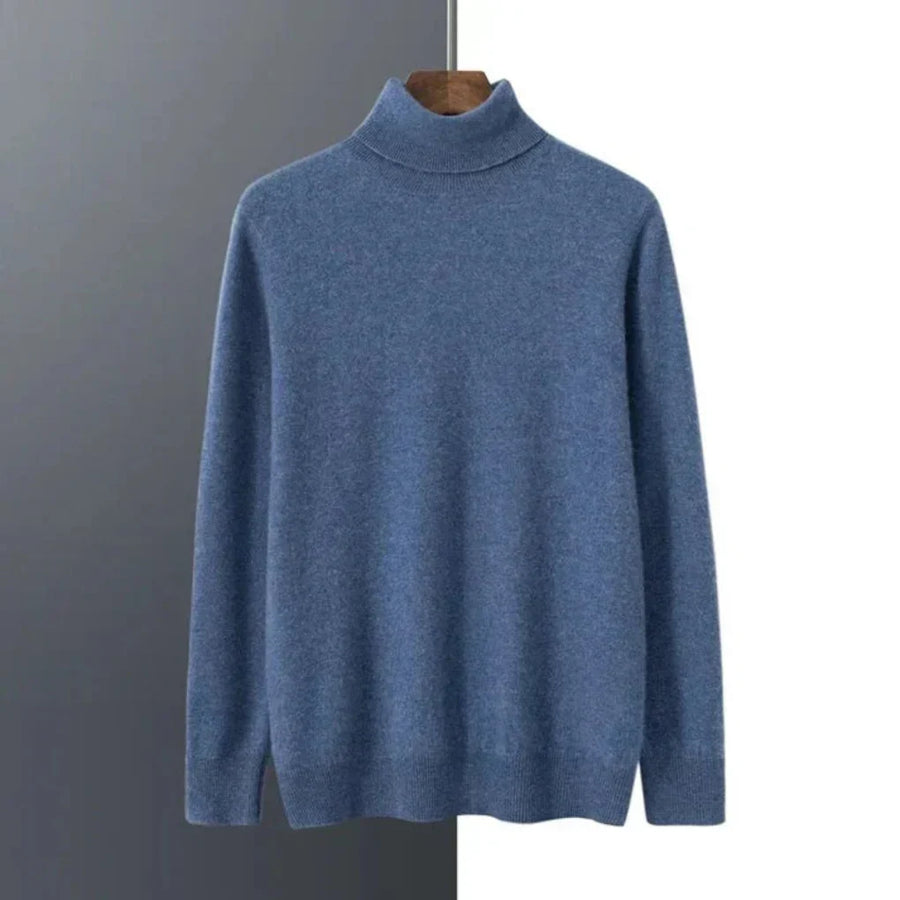 Lázaro | Suéter Elegante de Cuello Alto de Punto Refinado