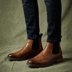 Ruperto | Botines Chelsea con Detalle Brogue para Hombre