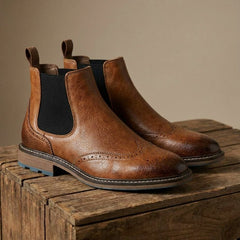Ruperto | Botines Chelsea con Detalle Brogue para Hombre