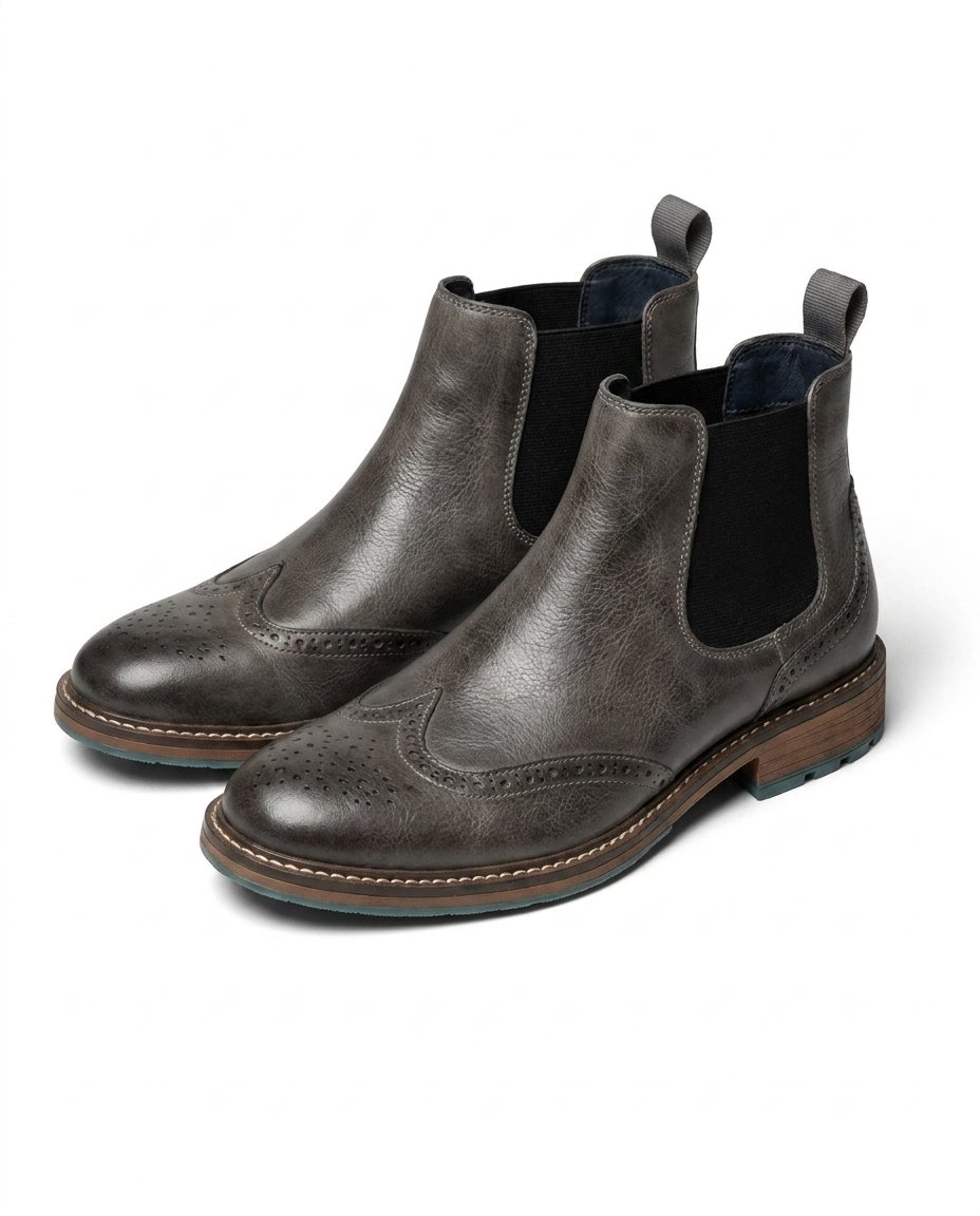 Ruperto | Botines Chelsea con Detalle Brogue para Hombre
