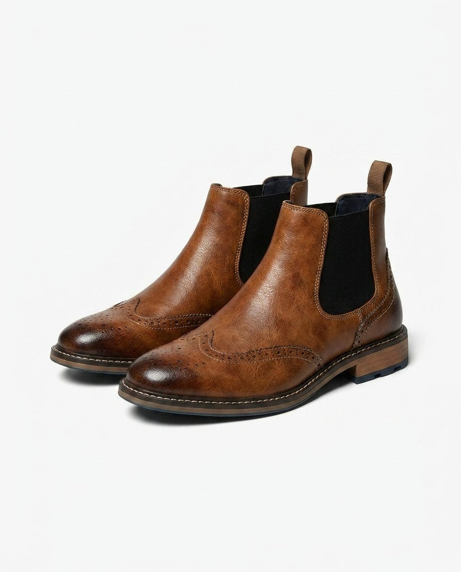 Ruperto | Botines Chelsea con Detalle Brogue para Hombre