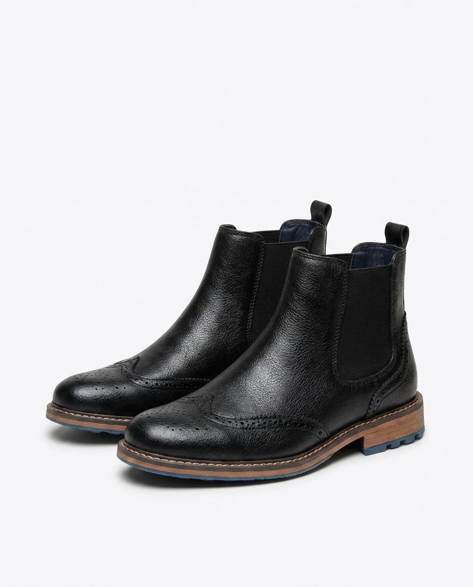 Ruperto | Botines Chelsea con Detalle Brogue para Hombre