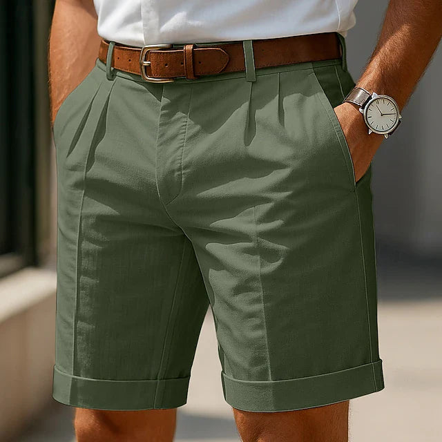 Sebastián | Pantalón corto chino plisado de verano