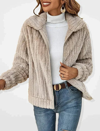 Marta | Cárdigan Sherpa Oversize con Cierre