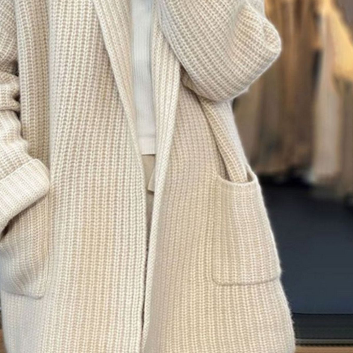 Vega | Cárdigan Oversize con Cuello Bufanda