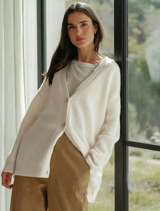 Elena | Cárdigan Elegante de Cuello en V y Tejido Suave