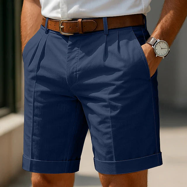 Sebastián | Pantalón corto chino plisado de verano