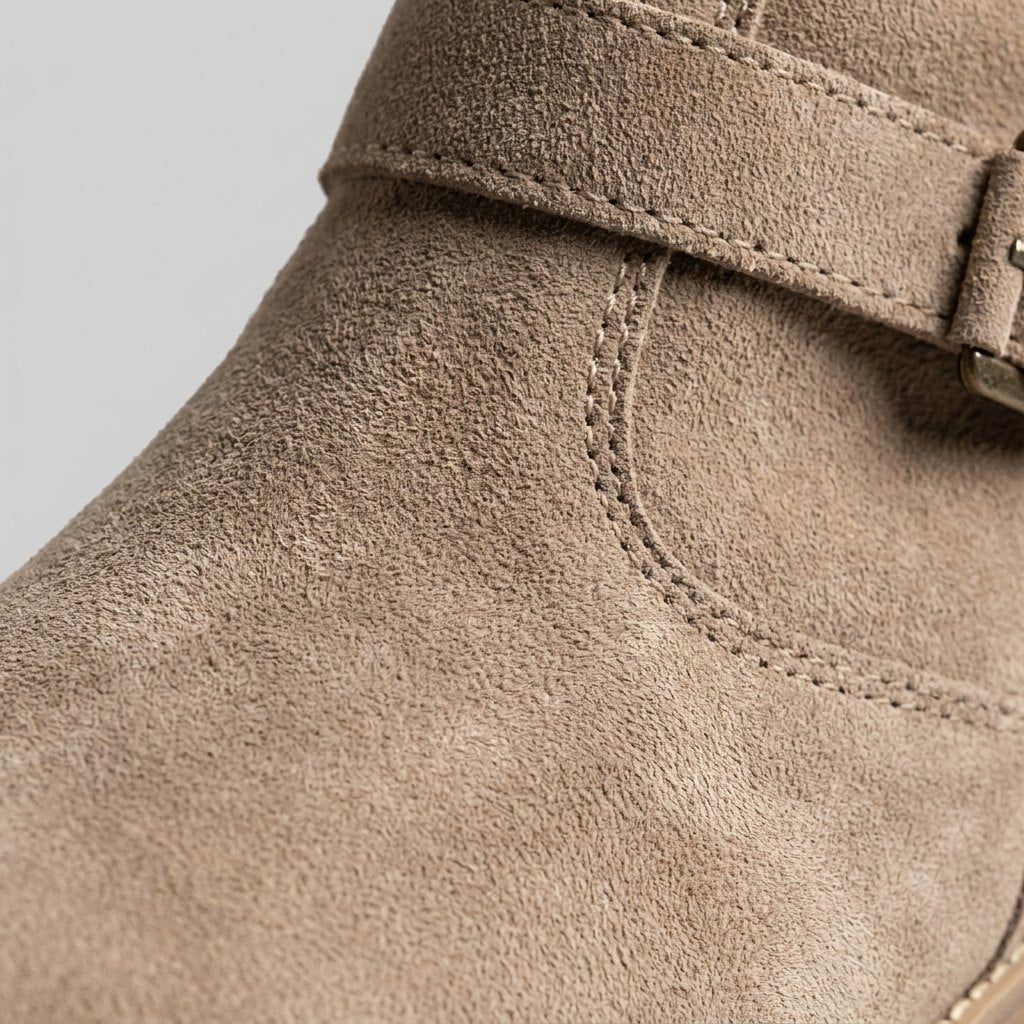 Botas Altas Mujer con Cierre Lateral y Tacón Bajo